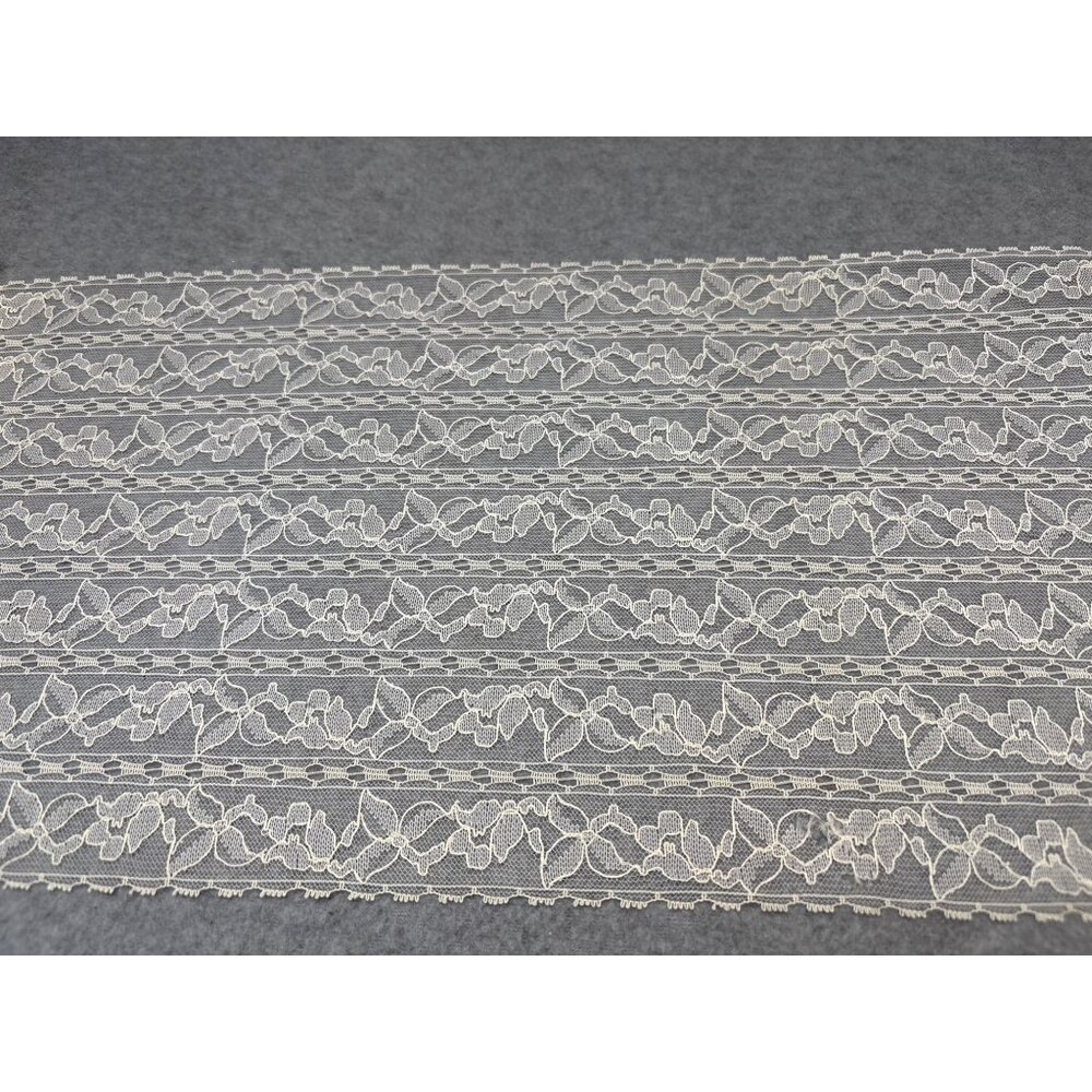 Vintage Cream Insertion Entredeux Trim 8.5" wide x 2 yards by Native Laces & Tex